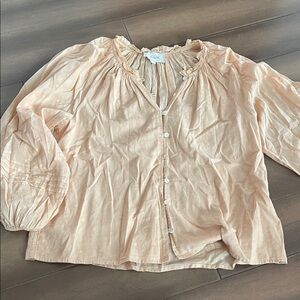 Cleobella Peach Ruffle Detail Blouse